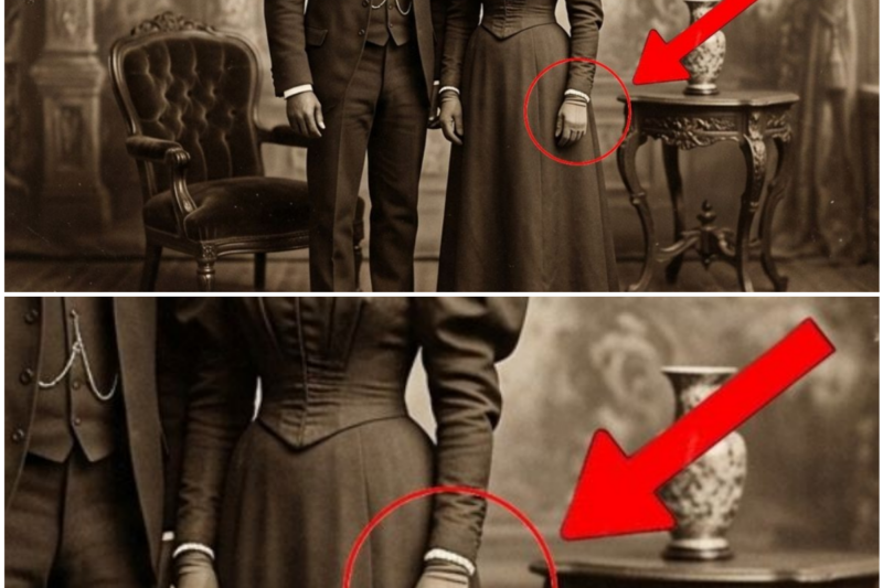 “Your Wife Left A Warning Before She Died”… The Strange Hand In An Old 1895 Photo Uncovered A Buried Truth No One Wanted Found