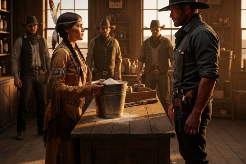 THE RANCHER WHO SAVED THE APACHE GIRL