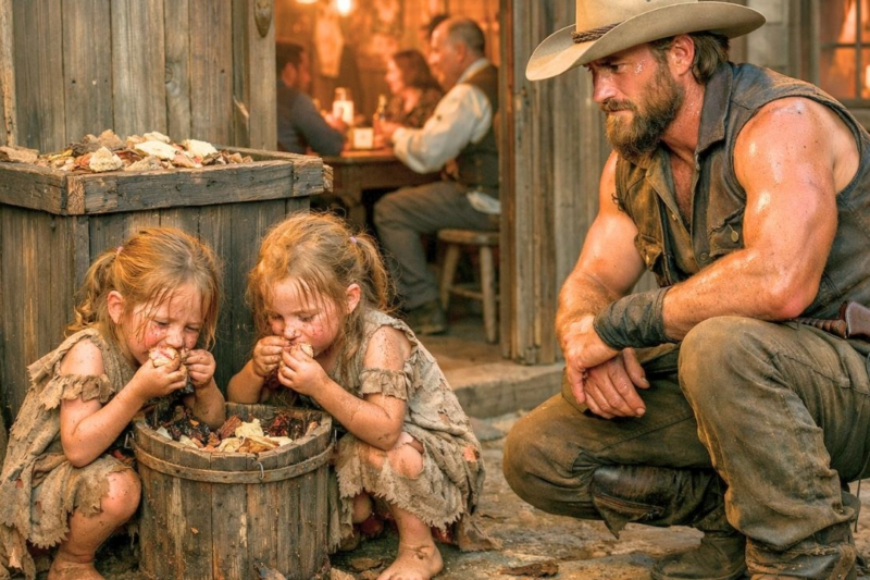 EVERY DAY THEY CAME HUNGRY… UNTIL THE COWBOY FOLLOWED THE TWIN GIRLS AND UNCOVERED A SECRET