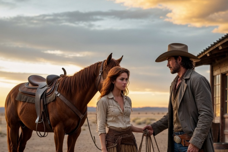 SHE TRIED TO STEAL HIS HORSE, THE COWBOY SAID, “RIDE WITH ME INSTEAD” In the lawless Wyoming Territory of 1875, Jesse Harmon was running for her life. After discovering Silas Turner and his gang laundering stolen money through the Bitter Springs bank, she had gathered damning evidence that could send them to the gallows. Now Turner’s men were hunting her. Her own horse had collapsed miles back, and with a bullet graze burning her arm, Jesse was desperate.