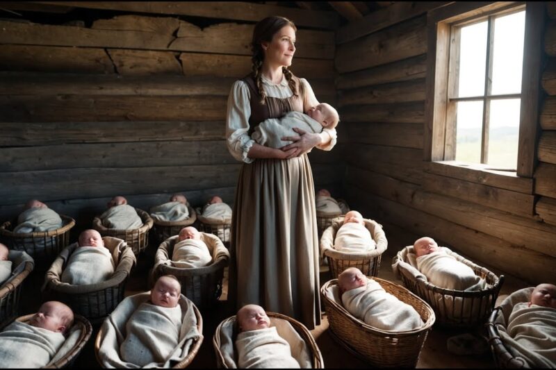 MAIL-ORDER BRIDE FOUND 12 ORPHANED TWINS IN SNOW SHELTER— SHE MADE THEM HER ARMY OF LOVE