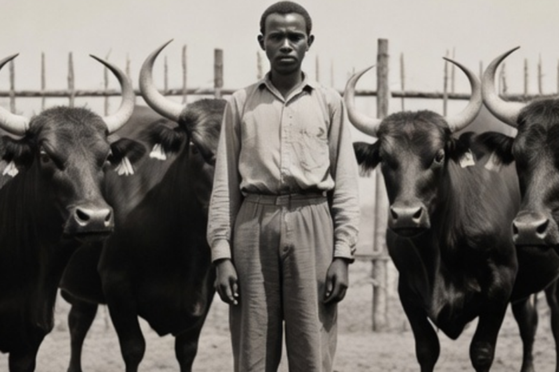 The Baron Locked His Slave With 6 Aggressive Bulls – The Man Left With All 20 Following Him.