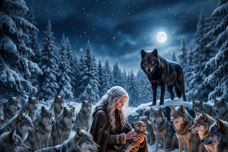 A STARVING OMEGA RESCUED 25 FREEZING WOLVES—ONE WAS THE LYCAN KING SHE WAS FATED TO MATE