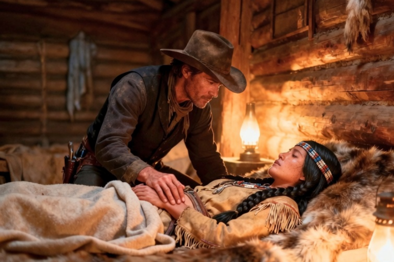 Frozen Apache Woman Found in Snow — A Silent Cowboy’s Mercy Changed Everything