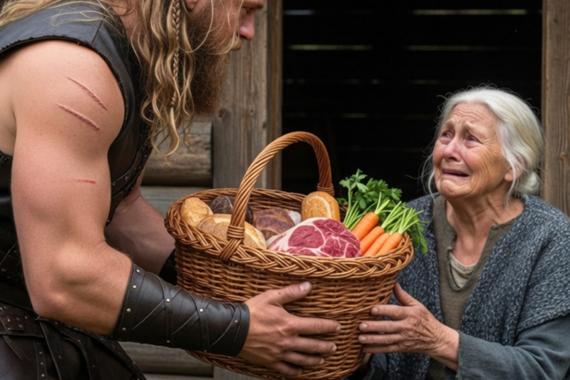 GIANT VIKING FOUND ELDERLY WIDOW EATING SCRAPS — WHAT HAPPENED NEXT SHOCKED ALL