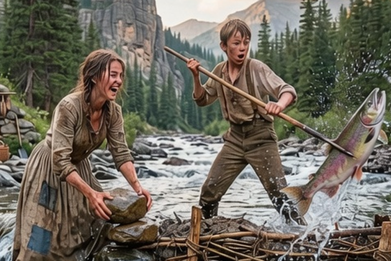 KICKED OUT AT 18, SHE TOOK 3 KIDS — SHE BUILT A RIVER TRAP AND CAVE TO SURVIVE THE WILD