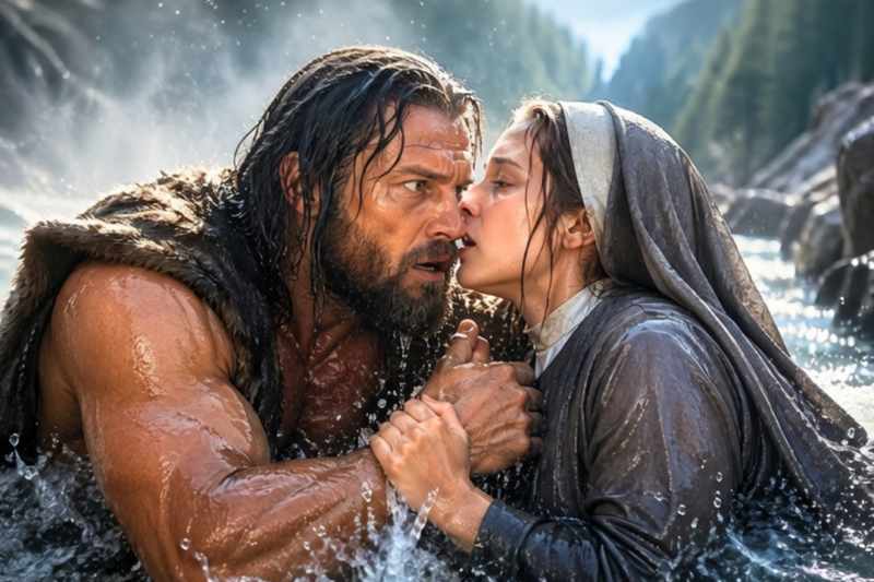 “YOU SAW ME IN THE WATER… NOW MARRY ME, MOUNTAIN MAN, OR THEY’LL DESTROY US BOTH,” SAID THE NUN