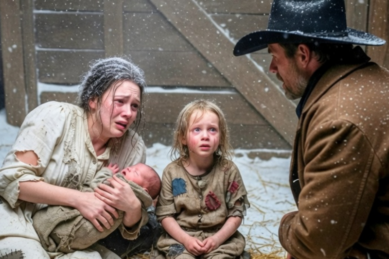 ON NEW YEAR’S EVE, HE FOUND HER SLEEPING IN THE HAYLOFT WITH TWO GIRLS — HIS CHOICE SAVED THEM ALL