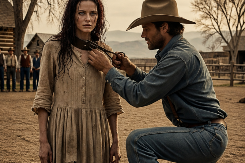 SHE WAS STILL WEARING THE COLLAR HER LAST OWNER PUT ON HER, THE COWBOY CUT IT OFF AND BURIED IT DEEP