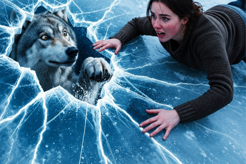 SHE PULLED 20 WOLVES FROM FREEZING WATER—THE LAST ONE WAS THE ALPHA KING