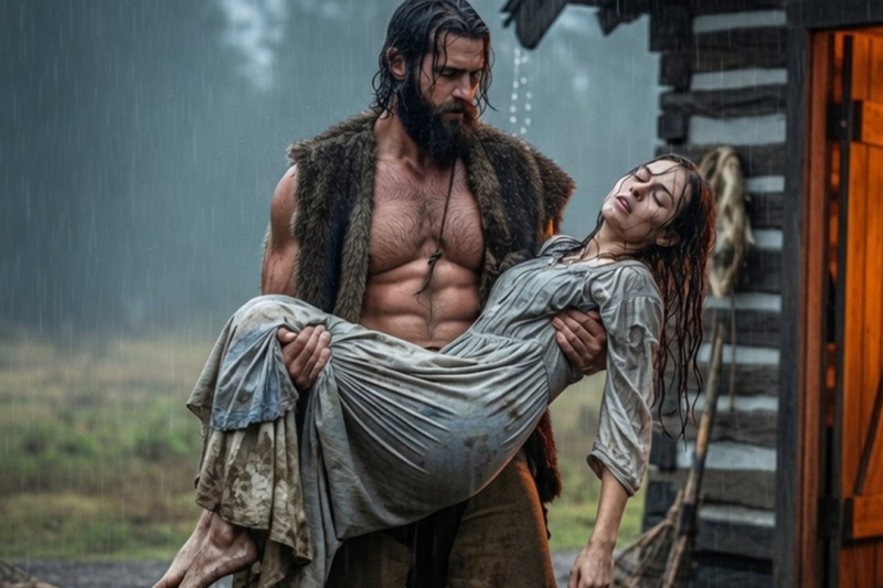 Mountain Man Found Her Sitting in the Rain—Too Tired to Move and He Carried Her Inside to Warmth