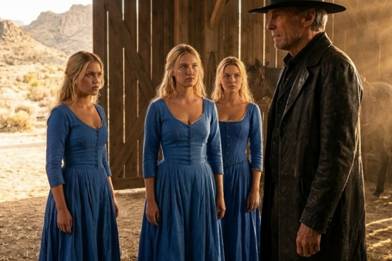 The Three Sisters Who Claimed the Lonely Cowboy’s Heart