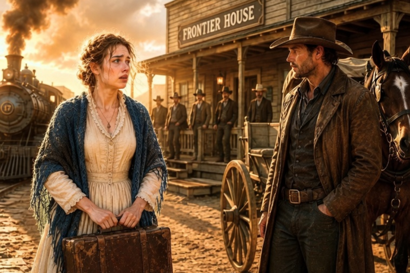 Mail-Order Bride Arrived Too Late — But the Cowboy Said “You’re Right On Time”