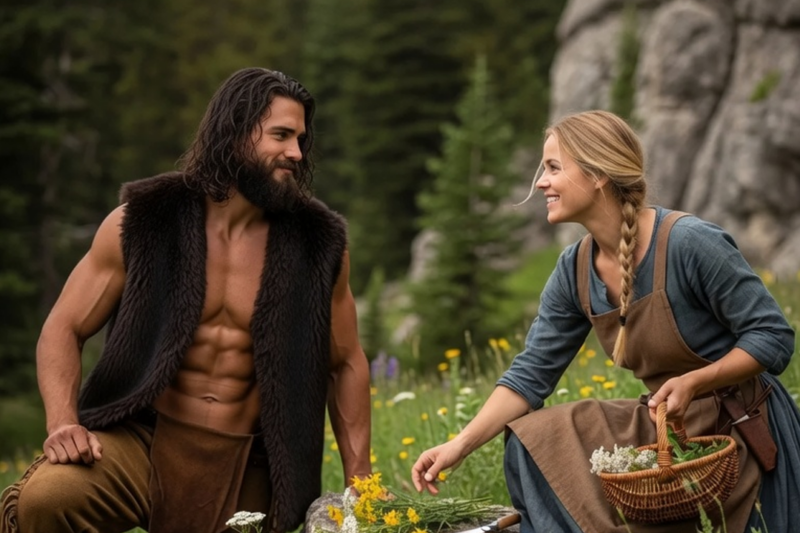 MOUNTAIN MAN FOUND HER GATHERING HERBS IN HIS FOREST—SHE KNEW EVERY PLANT AND HE KNEW SHE WAS PERFECT