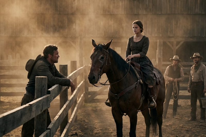 She Swore She’d Never Ridden a Day in Her Life — He Watched Her Mount His Worst Gelding