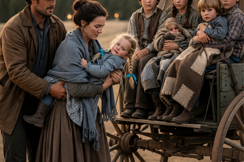 SHE WAS RAISING FOUR KIDS IN A WAGON — THE RANCHER BUILT THEM A HOME THAT NIGHT
