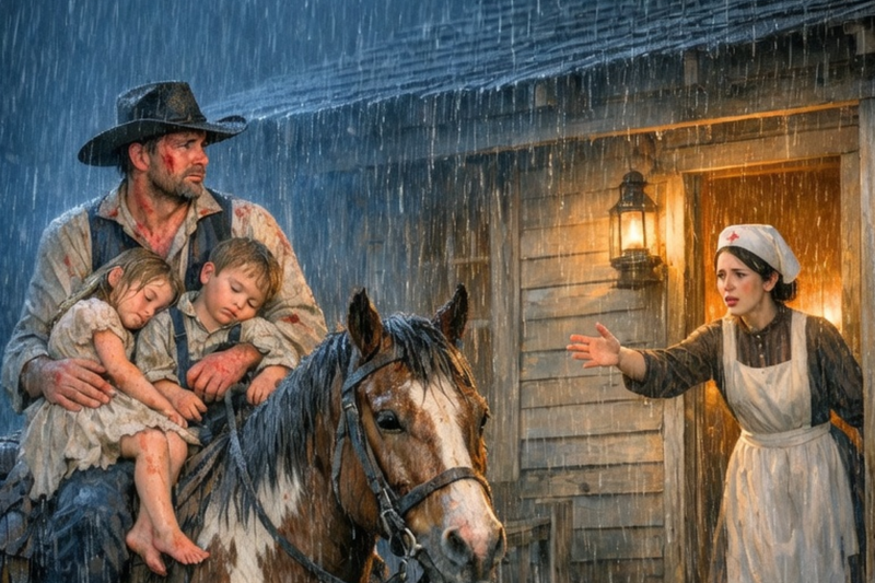 A POOR COWBOY FINDS TWO ORPHANED CHILDREN IN THE BLIZZARD—A NURSE’S HEROIC HELP SAVED THEM!