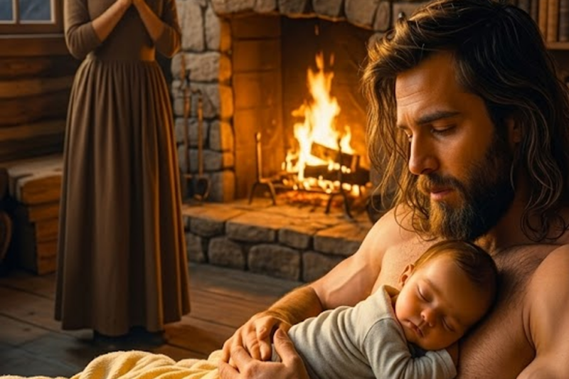 The Town Feared His Size — But the Widow’s Baby Found Comfort in Mountain Man’s Arms