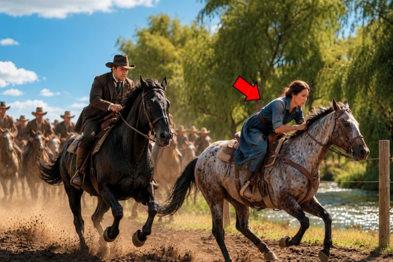 They Laughed Seeing A Woman Ride… They Didn’t Know She Was Riding The Wildest Legend In Texas