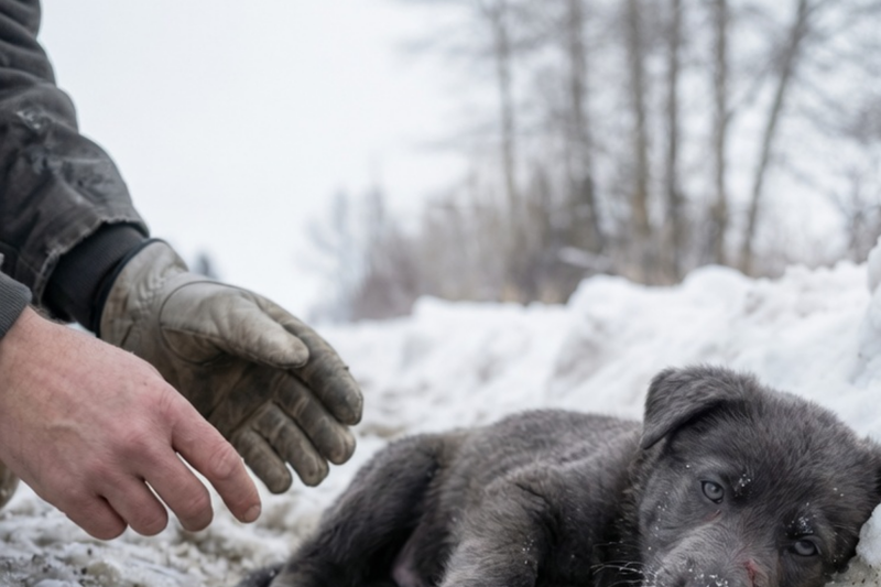 THE WOLF PUPPY HE SAVED FROM THE SNOW WAS NEVER MEANT TO LOVE A HUMAN