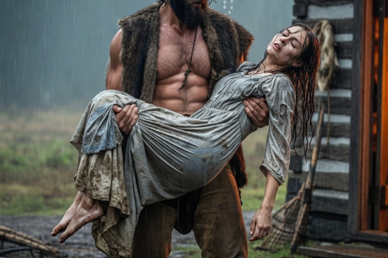 Mountain Man Found Her Sitting in the Rain—Too Tired to Move and He Carried Her Inside to Warmth