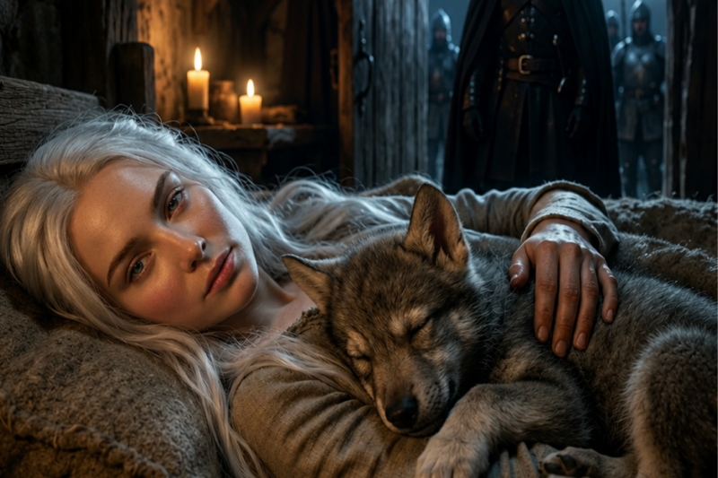 THE ALPHA KING CUB SECRETLY LEFT THE PALACE TO SLEEP NEAR THE EXILED OMEGA