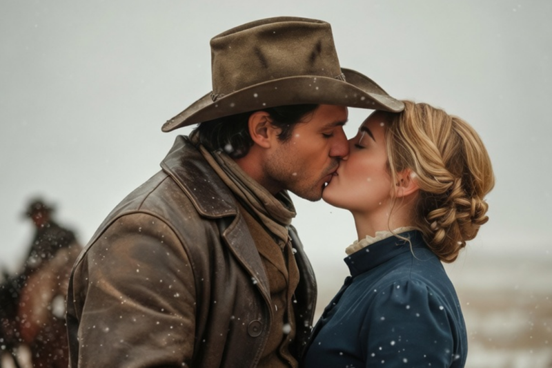 BROODING COWBOY FORCED TO WED SHERIFF’S WIDOW — THEIR FIRST KISS IGNITED THE SILENT PLAINS