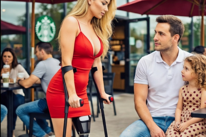 “Can I Share This Table” A One-Legged Girl Asked a Single Dad — What He Said Stunned Everyone
