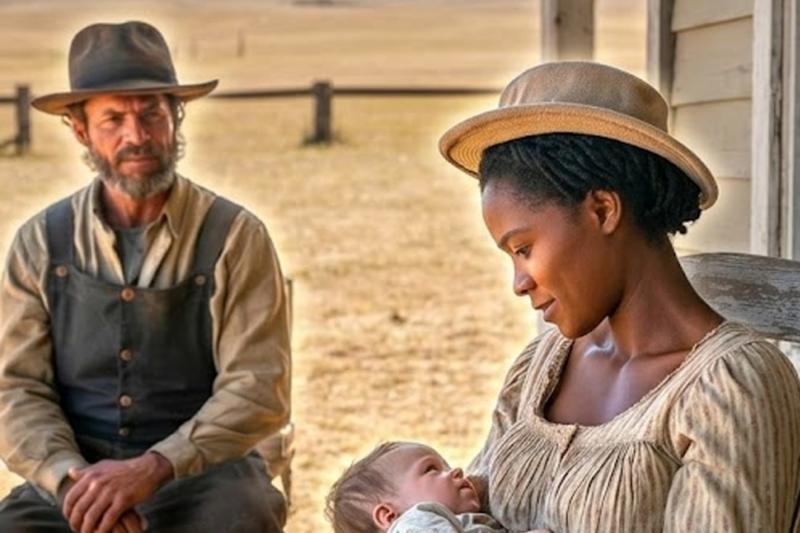 HE CAME BEGGING HER FOR MILK FOR HIS CHILD—SHE BREASTFED THE BABY AND GAVE THE BLACK RANCHER…
