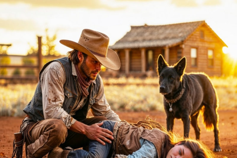 A COWBOY’S DOG FOUND A RANCH GIRL DYING IN THE DUST, UNTIL HE KNEW SHE WAS HIS PROMISED BRIDE