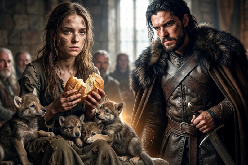 SHE STOLE BREAD TO FEED THE ALPHA KING’S STARVING PUPS — THEN SHE WAS DRAGGED BEFORE HIM