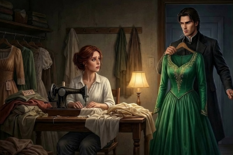 The Seamstress Who Sewed Her Own Destiny and Found Her King in Emerald Silk