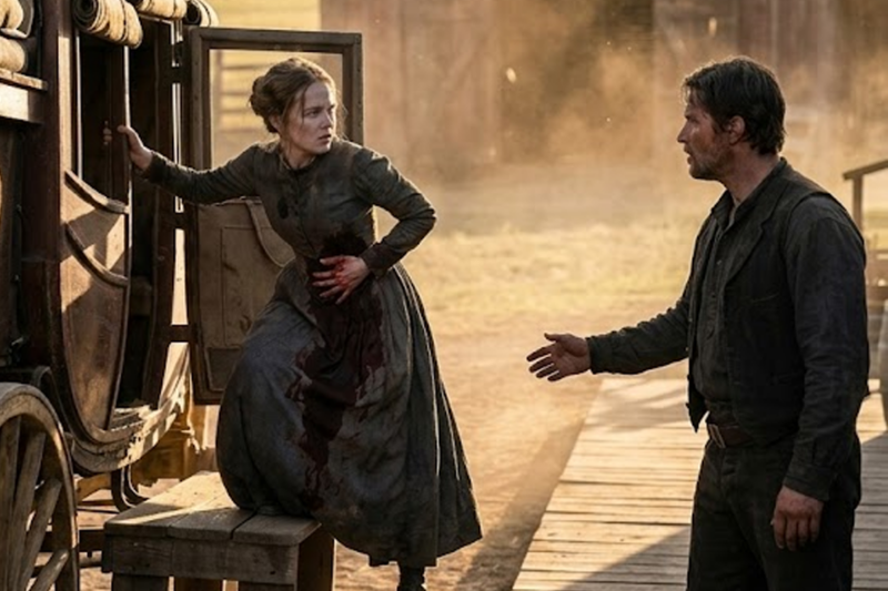 A Bride Stepped Off the Stagecoach Bleeding — She Asked About His Injured Colt First