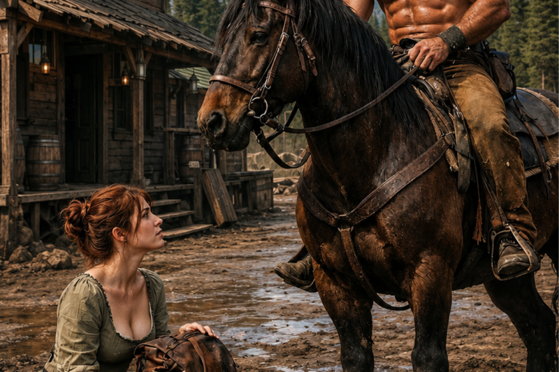 LONELY MOUNTAIN MAN SAW HER KICKED OUT OF THE BOARDING HOUSE, HE OFFERED HIS SPARE AND HIS HEART
