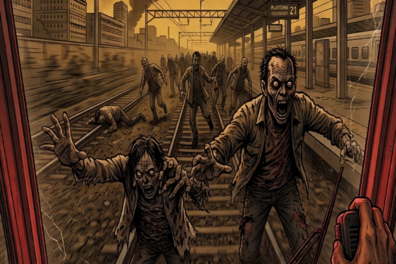 You’re a Bullet Train Conductor When Zombies From the Outbreak Board at Tokyo Station