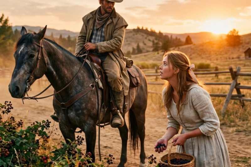 A Cowboy Found a Woman Gathering Berries on His Property, What She Said Stunned Him
