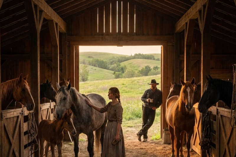 She Walked Into the Ranch With No Name — By Spring She’d Saved Every Horse in His Stable