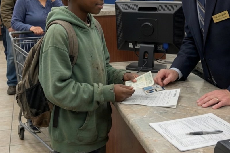 Black Kid in Worn-Out Shoes Went to Bank to Check Account — Manager Laughed Until He Saw the Balance