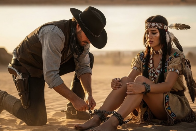 THE WOMAN THEY CHAINED… AND THE RANCHER WHO STARTED A WAR IN THE DESERT