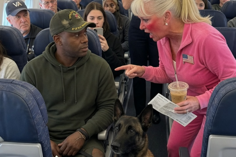 Karen Confronts Veteran’s Service Dog on Flight 331 — Then Learns Who He Really Is