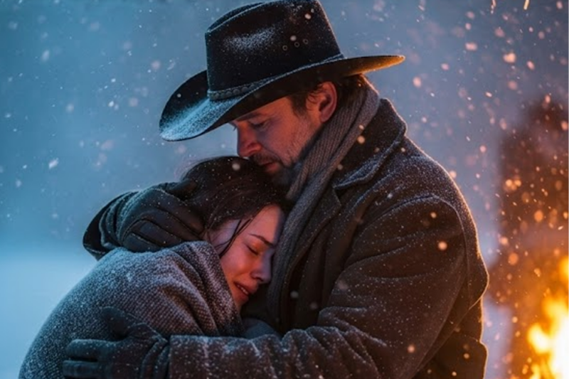 SHE WAS FROZEN AND CRYING… THE COWBOY PULLED HER INTO HIS LAP AND EVERYTHING CHANGED