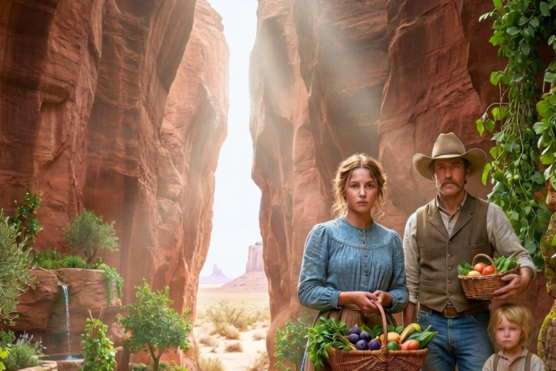 A Crack in the Canyon Led to a Secret Paradise – So He Built a Cabin and Garden for His Family There