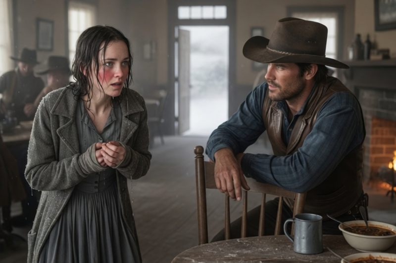 Snow Fell as She Begged for Work, The Cowboy Said “I Need a Wife More Than a Worker”