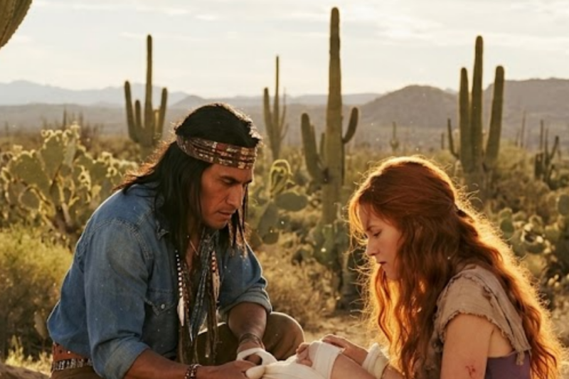 “I Will Never Go Back” — A Broken Woman In The Desert Finds A Silent Warrior Who Refuses To Let Her Die Alone In The Wild Canyon