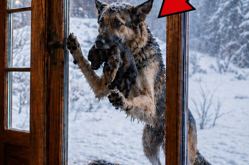 She Crawled Through Ice Carrying Her Puppies… But the Truth Hidden Beneath Her Fur Would Pull a Broken Man Out of Darkness
