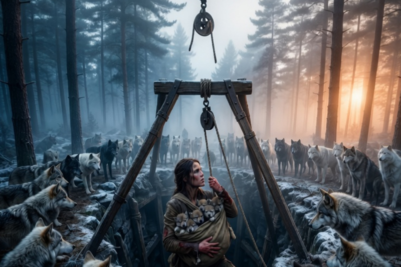 SHE DESCENDED INTO THE FROZEN ABYSS TO SAVE THE ALPHA KING’S DYING PUPS — BUT HIS WOLF HAD BEEN WAITING FOR HER