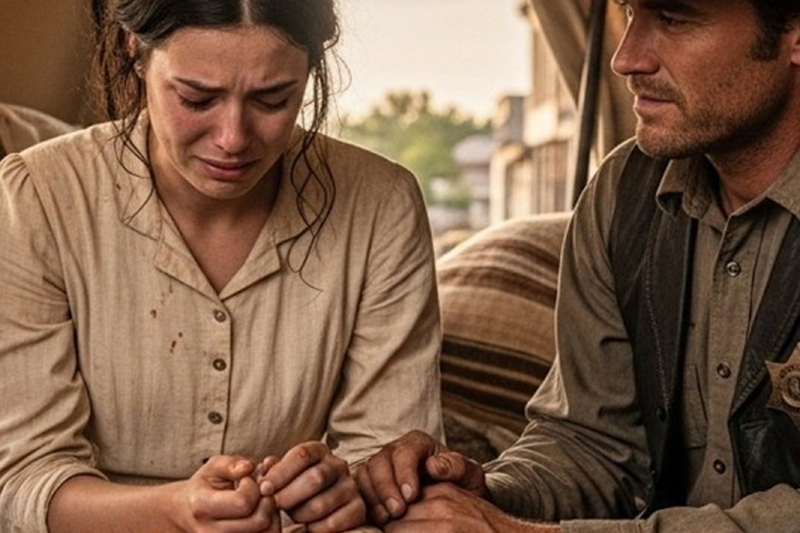 “Are You Hurt?” The Deputy Asked, Calmly Sitting Next To A Woman Hiding Her Crime In A Wagon — And That Simple Question Uncovered A Story No One In Town Was Ready For…