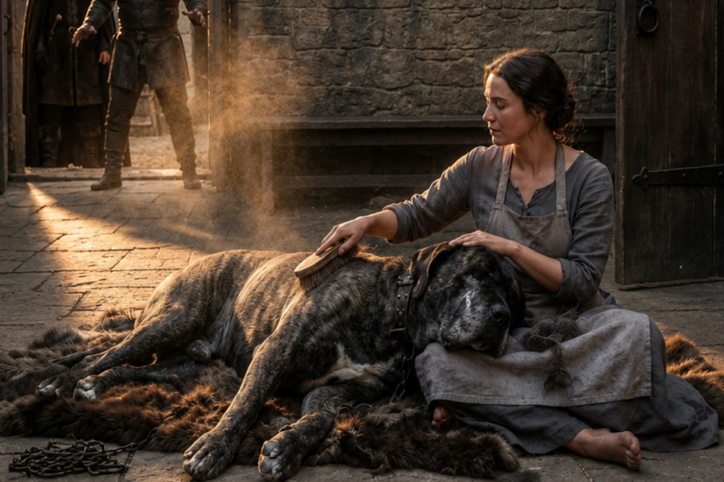 THE ALPHA KING’S HOUND HAD RIPPED APART SIX STABLE BOYS — A SERVANT BRUSHED ITS COAT EACH EVENING