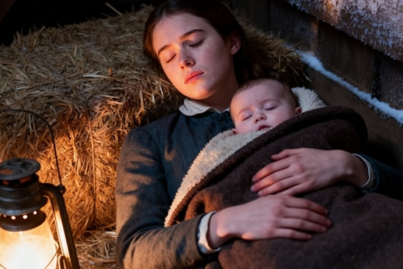 ON THANKSGIVING MORNING, HE FOUND HER SLEEPING IN HIS BARN WITH A BABY — “YOU’RE HOME NOW.”