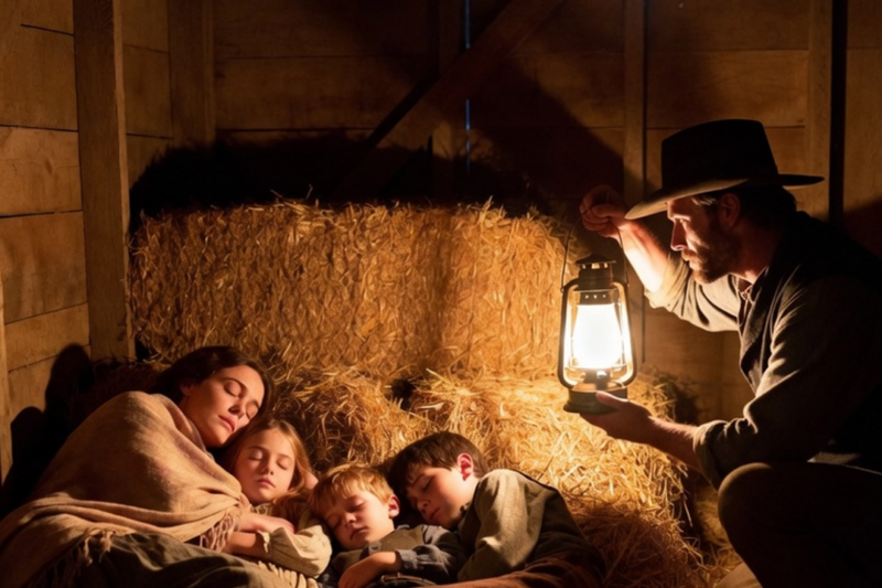POOR RANCHER FOUND HER SLEEPING WITH ORPHANS — SHE WAS KEEPING THEM WARM